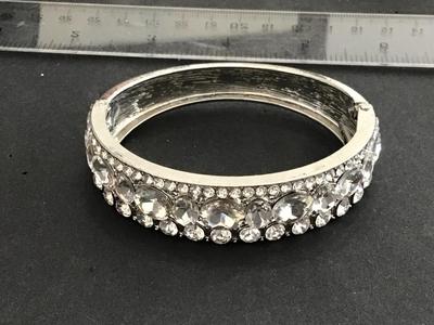 Rhinestone Clamper Bracelet