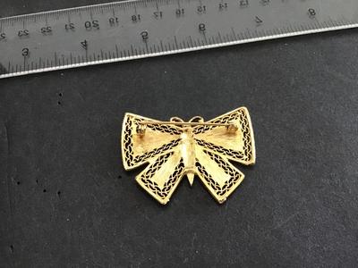 Gold Tone Butterfly Pin