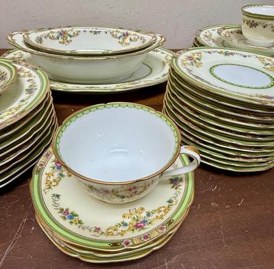 Noritake Occupied Japan Floral Porcelain China Set 1927 Marshall Field and Co. Stratford Minton Dinnerware