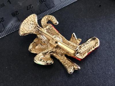 Beatrix Signed Vintage Stocking Brooch