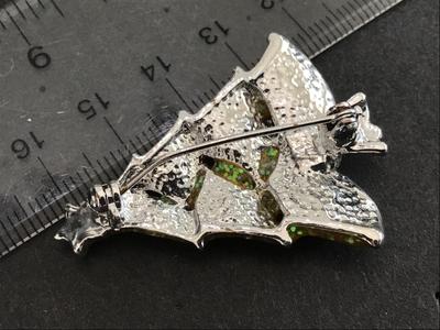 Gold Glitter Christmas Tree Brooch
