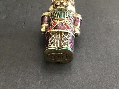 Monet Nutcracker Hinged Trinket pill vintage