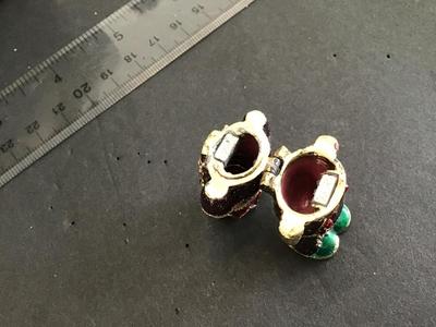 Monet Nutcracker Hinged Trinket pill vintage