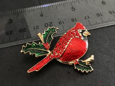 Cardinal Fashion Brooch