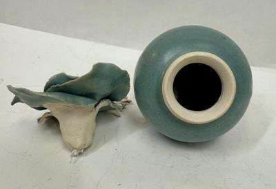 Handmade Rustic Pottery Stoneware Oil Lamp with rope wick