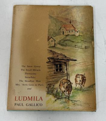 Sale Photo Thumbnail #440: Ludmila: A Legend of Liechtenstein is a 1954 children's book by Paul Gallico about a small cow named Ludmila who wants to win the Liechtenstein harvest ceremony's milk-production competition. The story is set in the Principality of Liechtenstein and featu