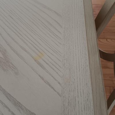 LOT 1: Stanley Furniture Co. Concentrics Collection White-Washed Dining Room Table with Chairs