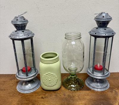 Sale Photo Thumbnail #469: The lanterns have untested electronic candles. All are in good used condition.