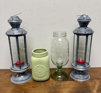 Sale Photo Thumbnail #468: The lanterns have untested electronic candles. All are in good used condition.