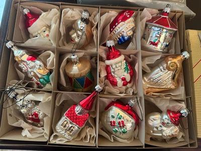 Collection of Vintage Glass & Plastic Christmas Ornaments