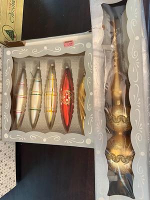 Collection of Vintage Glass & Plastic Christmas Ornaments