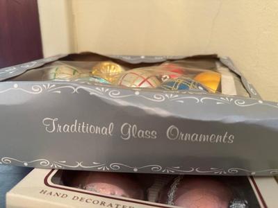 Collection of Vintage Glass & Plastic Christmas Ornaments