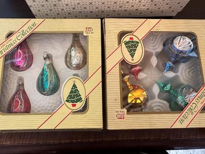 Collection of Vintage Glass & Plastic Christmas Ornaments