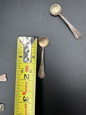 Set of 6 Sterling Silver Salt Spoons