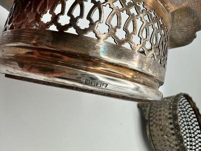 Set of 3 Vintage Silver-Plated Wine Coasters