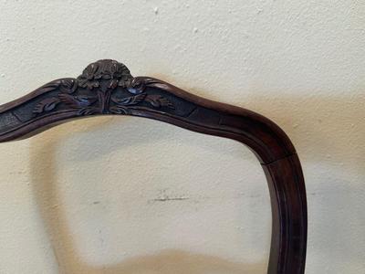 Pair of Vintage Carved Balloon Back Side Chairs