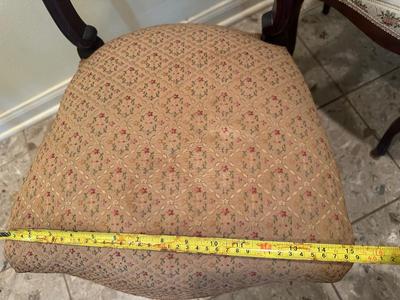 Pair of Vintage Carved Balloon Back Side Chairs