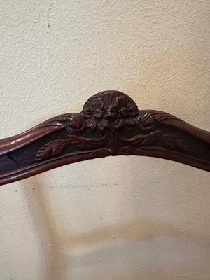 Pair of Vintage Carved Balloon Back Side Chairs