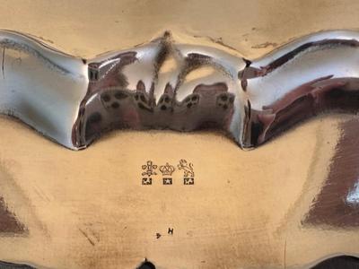 Ornate Silver-Plated Serving Tray with Handles