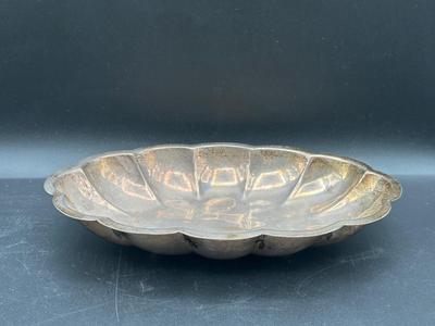 Vintage Sterling Oval Lobed Dish