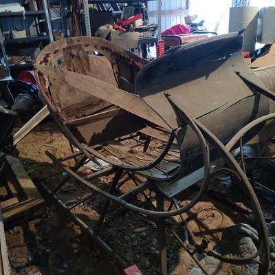 LOT 502: Antique Horse Drawn Cutter Sleigh