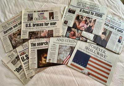 Newspapers Mostly from 9/11 and New Years 2000 (B3)