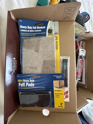 Misc Box of Extension Cords, Tools, Flashlights, Etc. (G)