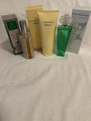 Gardenia Elizabeth Taylor Perfume, Burberry Lotion, Room Spray (B1)