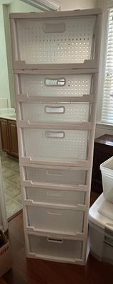 8 Stackable Plastic Drawers for Storage (B1)