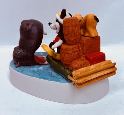 Bisque Porcelain Disney figurine TRADER MICKEY with PLUTO & HIPPO rare low LE #341/15000
