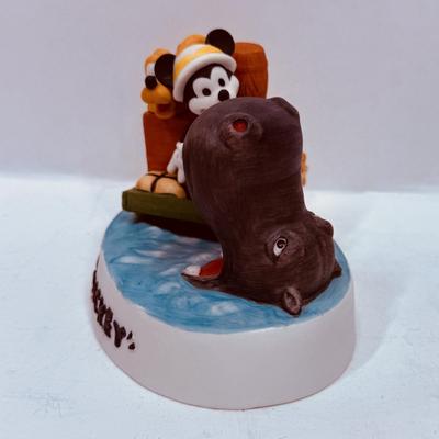 Bisque Porcelain Disney figurine TRADER MICKEY with PLUTO & HIPPO rare low LE #341/15000
