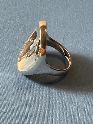 Designer Sterling Silver RLM Ring Robert Lee Morris Studios Size 5-3/4 19.5 Grams in VG Preowned Condition.