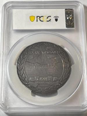 PCGS Certified 1919 AR Medal Johnson-33 Peace of Versailles Silver Medal #58/113 Made Population-1