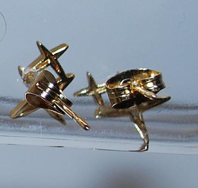 Small "Star& Cross" Style Earrings Set (¼") with a Stud Clasp