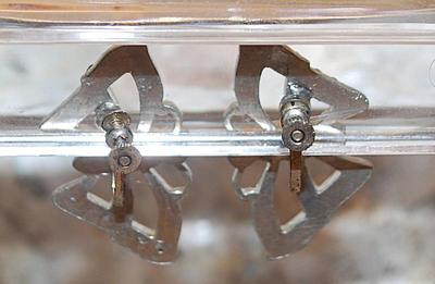 VINTAGE 1930's or 1940's Bejeweled BUTTERFLY EARRINGS (1¼" x ¾") with a Screw Style Clasp