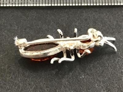 Amber Ant Brooch Vintage