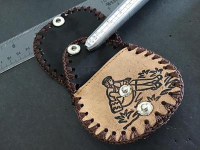 Coin Pouch Leather Marked