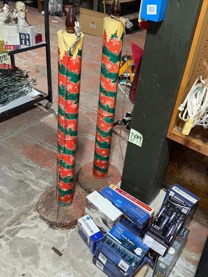 D99-Christmas lights and candlestick Christmas decor