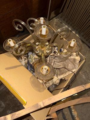 D93-chair frame and chandelier
