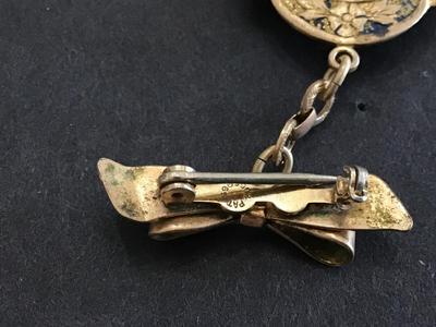 Antique Pat Pending Victorian Locket Blue Stone type