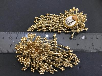 Beautiful Vintage Gold Statement Earrings