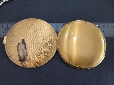 Antique over sized Powder and mirror