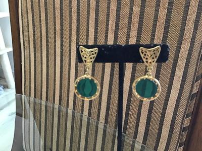 Green Dangling Earrings