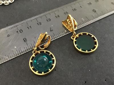 Green Dangling Earrings