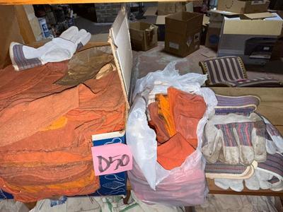 D50-work gloves, and Shop rags