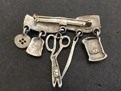 JJ Vintage Sewing Brooch