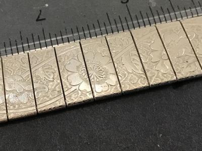 1950 Mesh Back Floral Panel Bracelet