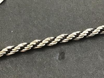 Silver And Black Necklace Vintage
