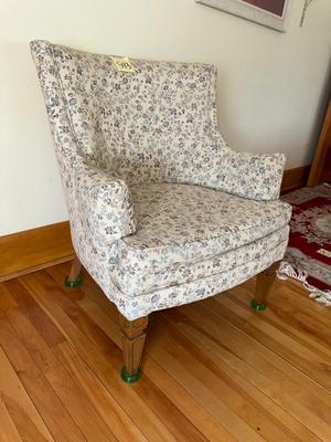S43-Beautiful floral arm chair
