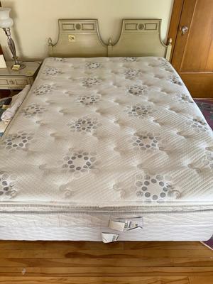 S34-headboard, frame, mattress, and boxspring